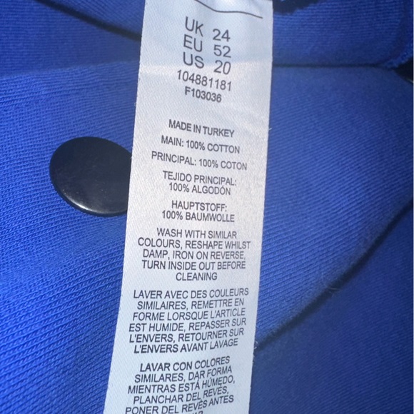 Reclaimed Vintage Letterman Jacket US Size 20 Royal Blue Yellow Unisex - Picture 4 of 6